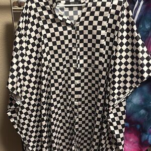 Dressed in LALA Black and White Checkered Top